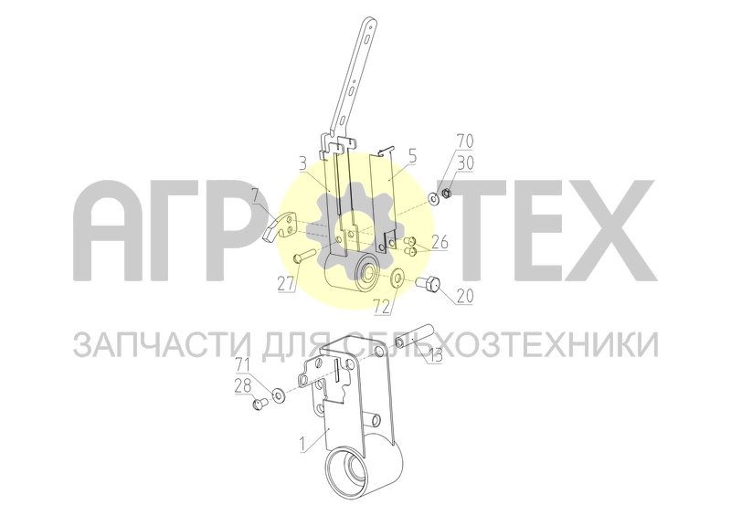 Чертеж Рычаг управления движением (МРУ-1.18.200Б)